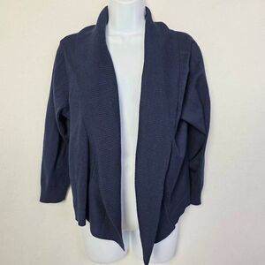 Christopher & Banks Open Front Cardigan Navy Blue XL